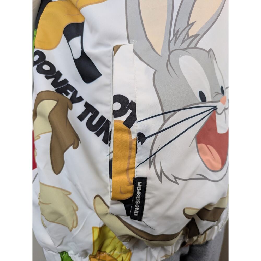 Looney Tunes Members Only Mens Jacket Windbreaker Large Multicolor Streetwear - Picture 9 of 13